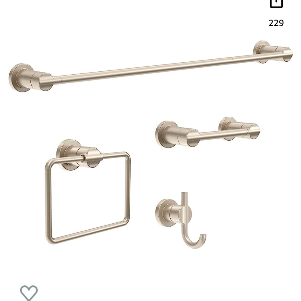 DELTA 4 piece bath with hardware kit SpotShield Brushed Nickel NIC64DN